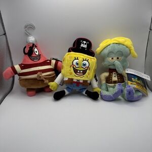 SPONGEBOB SQUAREPANTS Bikini Bottom Movie 6" Glow Pals Plush Set of 3
